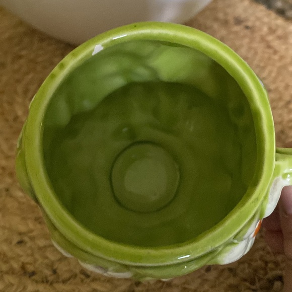 Vintage set of Inarco green apple and daisy ceramic mugs 1967 - Picture 10 of 15